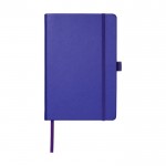 Notizbücher mit cremefarbenen Papier als Werbegeschenk Farbe Purpurfarben zweite Vorderansicht