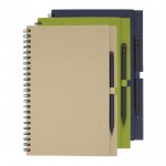 Recyceltes Notizbuch zum Bedrucken Farbe natürliche farbe zweite Ansicht in verschiedenen Farben
