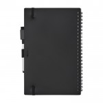 Nachhaltiges, löschbares Notizbuch Farbe schwarz zweite Rückansicht