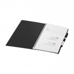 Nachhaltiges, löschbares Notizbuch Farbe schwarz dritte Ansicht
