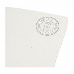 Recyceltes Notizbuch zum Bedrucken Farbe gebrochen weiß Detailansicht 1