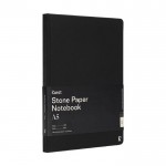 Hardcover-Notizbuch mit Steinpapier Farbe Schwarz