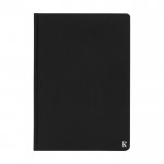 Hardcover-Notizbuch mit Steinpapier Farbe Schwarz dritte Vorderansicht