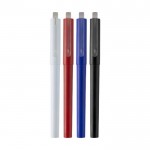 Stift aus recyceltem Kunststoff mit schwarzer Geltinte farbe weiß zweite Ansicht in verschiedenen Farben