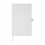 A5-Notizbuch aus Öko-Materialien mit festem Cover, liniert farbe weiß zweite Vorderansicht