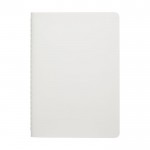 Wasserfestes B6-Notizbuch aus Steinpapier, liniert farbe weiß zweite Vorderansicht