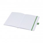 A5-Notizbuch aus recyceltem Papier mit Stifthalter, liniert farbe grün zweite Ansicht