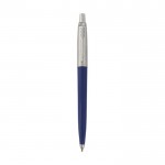Kugelschreiber aus recyceltem Material, blaue Parker Jotter Tinte farbe marineblau zweite Vorderansicht