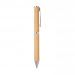 Kugelschreiber- und Tintenroller-Set aus Bambus farbe natürliche farbe dritte Seitenansicht