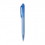 Kugelschreiber aus Ozean-Plastik mit schwarzer Tinte farbe blau Seitenansicht