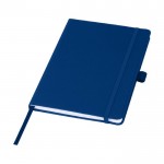 A5-Notizbuch aus recyceltem Ozean-Plastik, linierte Blätter farbe marineblau