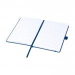 A5-Notizbuch aus recyceltem Ozean-Plastik, linierte Blätter farbe marineblau zweite Ansicht