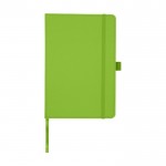A5-Notizbuch aus recyceltem Ozean-Plastik, linierte Blätter farbe grün zweite Vorderansicht