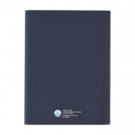 Dokumentenmappe aus recyceltem Polyester mit Kartenhalter farbe marineblau zweite Rückansicht