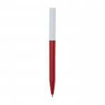 Kugelschreiber aus recyceltem Plastik mit schwarzer Tinte farbe rot