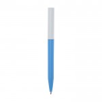 Kugelschreiber aus recyceltem Plastik mit schwarzer Tinte farbe pastellblau