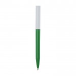Kugelschreiber aus recyceltem Plastik mit schwarzer Tinte farbe grün
