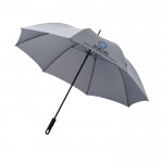 Regenschirm mit exklusivem Design 30'' Farbe grau Ansicht mit Siebdruck