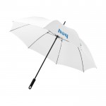 Regenschirm mit exklusivem Design 30'' Farbe weiß Ansicht mit Siebdruck