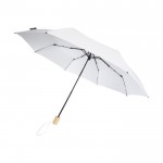 8-Paneel-Schirm aus recyceltem Polyester, manuell faltbar farbe weiß