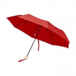 8-Paneel-Schirm aus recyceltem Polyester, manuell faltbar farbe rot