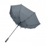 Automatischer Pongee-Regenschirm aus recyceltem Material farbe grau zweite Ansicht