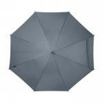 Automatischer Pongee-Regenschirm aus recyceltem Material farbe grau zweite Vorderansicht