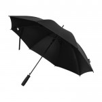 Automatischer Pongee-Regenschirm aus recyceltem Material farbe schwarz