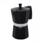 Italienischer Kaffeekocher im klassischen Design Farbe Schwarz