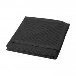 Gerippte Baumwolldecke mit seitlicher Paspelierung, 300 g/m² farbe schwarz
