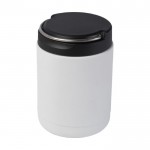 Thermo-Brotdose aus recyceltem Edelstahl mit Griff farbe weiß