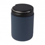 Thermo-Brotdose aus recyceltem Edelstahl mit Griff farbe dunkelblau
