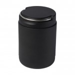 Thermo-Brotdose aus recyceltem Edelstahl mit Griff farbe schwarz