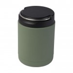 Thermo-Brotdose aus recyceltem Edelstahl mit Griff farbe militärgrün