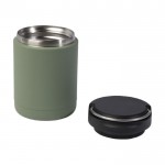Thermo-Brotdose aus recyceltem Edelstahl mit Griff farbe militärgrün zweite Ansicht