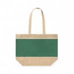 Laminiere Tasche aus Jute und Baumwolle Farbe grün erste Ansicht