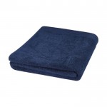 Großes Handtuch aus Baumwolle 550 g/m2 Farbe Marineblau