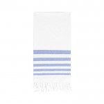 Zweifarbiges Pareo-Handtuch Baumwolle 180 g/m2 Farbe marineblau erste Ansicht