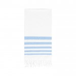 Zweifarbiges Pareo-Handtuch Baumwolle 180 g/m2 Farbe hellblau erste Ansicht