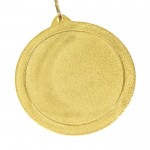 Medaille aus Metall mit Band Farbe gold dritte Detailbild