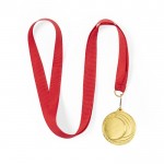 Medaille aus Metall mit Band Farbe gold vierte Detailbild