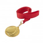 Medaille aus Metall mit Band Farbe gold sechste Detailbild