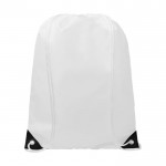 Weiße Sportsäcke mit farbigen Details Farbe schwarz zweite Vorderansicht