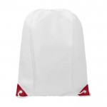 Weiße Sportsäcke mit farbigen Details Farbe rot zweite Vorderansicht