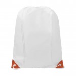 Weiße Sportsäcke mit farbigen Details Farbe orange zweite Vorderansicht