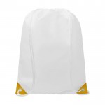 Weiße Sportsäcke mit farbigen Details Farbe gelb zweite Vorderansicht