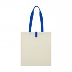 Faltbare Tasche aus Baumwolle 100 g/m2 Farbe köngisblau dritte Vorderansicht