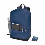 Rucksack mit USB-Port Farbe marineblau zweite Ansicht