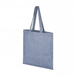 Taschen aus recycelter Baumwolle und Polyester Farbe blau
