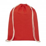 Sportsack aus Baumwolle 140 g/m2 Farbe rot zweite Vorderansicht